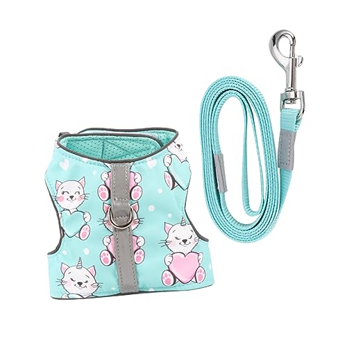 Amosfun Haustier Katzengeschirr Weste Aus Katzennetz Leuchtende Hundeweste Laufgeschirr Für Katzen Fluchtsichere Hundeleine Fluchtsicheres Katzengeschirr Das Kätzchen Polyester von Amosfun