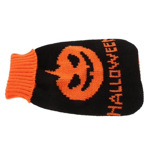 Amosfun Hundebekleidung Für Den Winter Gestrickte Hundepullover Halloween-haustiertuch Hundekürbiskostüm Welpenpullover Warme Mäntel Für Halloween-hundekleidung Jacke Atmungsaktiv von Amosfun