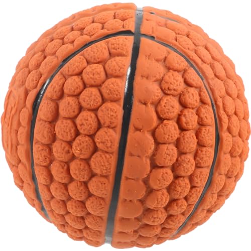 Amosfun Hundespielzeugball Welpenball, Quietschendes Spielzeug Lustiges Welpenbälle Kleines Quietschspielzeug Für Hunde Interaktiver Basketball Für Hunde Hundebälle Gummi Fußball Tennis von Amosfun