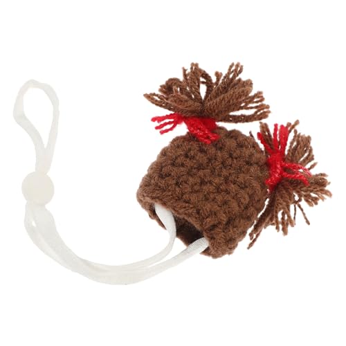 Amosfun Kleine Tiere Niedliche Handgestrickte Mütze Mini-Haustiermütze Mit Verstellbarem Elastischem Kinnriemen Schlange Hamster Meerschweinchen Reptilien Dekoration Zubehör von Amosfun