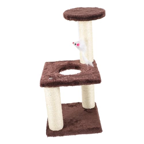 Amosfun Klettergerüst Für Katzen Interaktives Katzenspielzeug Katzenkratzturm Kratzbaum Für Den Kratzunterlage Für Katzen Katzenturm Kratzbaum Aus Hängende Kugel Haushalt Papierrohr von Amosfun