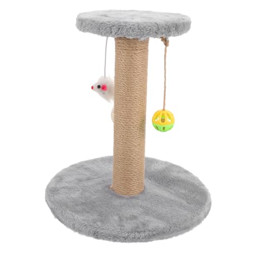 Amosfun Kratzbaum Für Katzen Aus Sisal Kletterstange Katzenkrallenbaum Kletterturm Für Katzen Krallenkratzer Für Katzen Entzückender Katzenkratzbaum Massivholz Kätzchen Kratzbaum Kratzfest von Amosfun