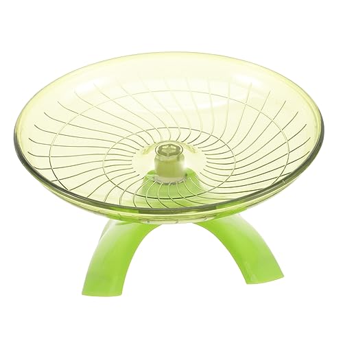 Amosfun Laufrad für Hamster Rennmaus Rad Hamster Laufrad stilles Hamsterrad Fliege Mausrad Hamster Spielzeug hamsterspielzeug Haustier Spielzeuge Rattenrad Rad für Igel Plastik Light Green von Amosfun