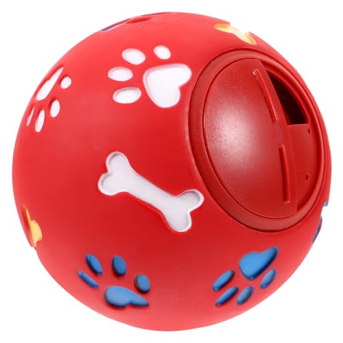 Amosfun Leckendes Spielzeug für Haustiere Leckerli-Spenderball Slow-Feeder-Ball-Puzzle-Leckerli-Spielzeug Gummibälle interaktives Spielzeug Hundefutter Spielzeug für Welpen Hundeball kauen von Amosfun