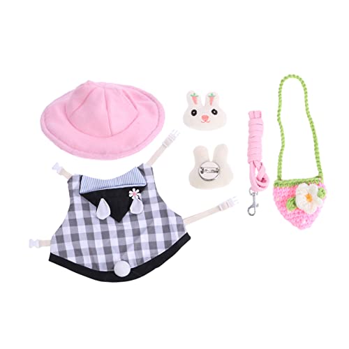 Amosfun meerschweinchen Weste meerschweinchen Kleidung Guinea-Kostüme ädchen Leine Tanktops Haustierzubehör Haustier verkleiden Mode Kleidungsset Frettchen Hase Plüsch von Amosfun