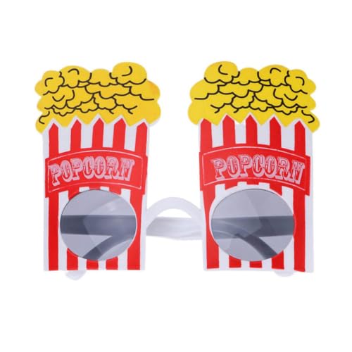 Amosfun Party Kostüm Brille Kunststoff geformte Brille Popcorn Sonnenbrille Foto Booth Eyewear für Weihnachten Geburtstag Karneval Party von Amosfun