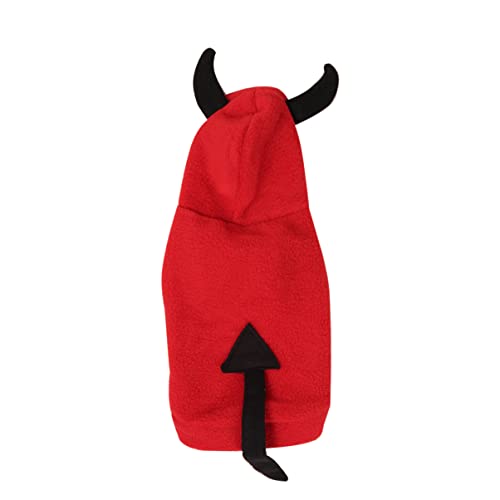 Amosfun Pet Dog Festival Devil Verwandlungskostüm Teufelshundekostüm Halloween-kostüme Für Hunde Dekoratives Haustierkostüm Hot-Dog-hundekostüm Halloween-katzenpullover Einstellen Hündchen von Amosfun