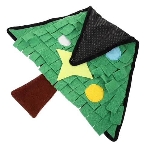 Amosfun Pet Sniffing Pad Trainingsmatten Für Hunde Schnupfschale Verschleißfeste Futtermatte Hundematte Zum Langsamen Fressen Schnüffelball Für Hunde Versteckmatte Weihnachten Flanell Tier von Amosfun