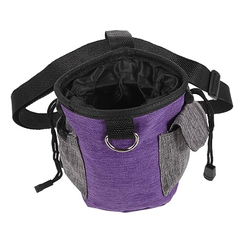 Amosfun Snackpaket Für Haustiere Hundetasche Zum Gassigehen Leckerlibeutel Für Haustiere Gürteltasche Für Das Hundetraining Trainingstasche Für Hunde Violett Welpen Oxford-Stoff Ohne von Amosfun