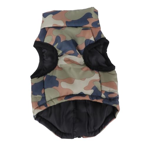 Amosfun Welpengeschirr Hemdjacke Kätzchen-Kleidung Ärmelloses Nachthemd Hunde-Overall Winterkleidung Für Welpen Kleidung Für Hunde Weste Schleppschnalle Jacke Mit Hut Winddicht Haustier von Amosfun