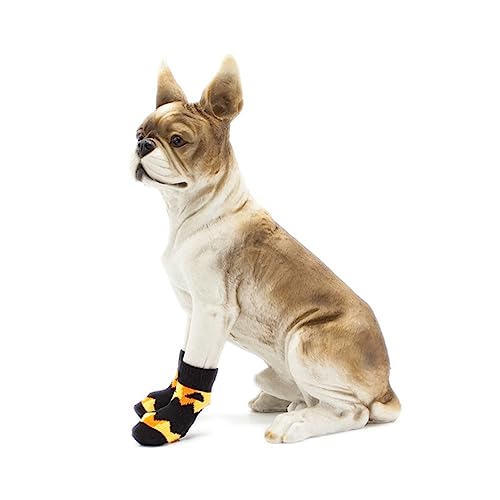 Amosfun Welpensocken Stricksocken Katzenschuhe Kürbis Socken Hundesocken Für Kleine Hunde Socken Für Katzen Socken Mit Katzenpfoten Pantoffel Socken Haustiersocken rutschfest Zubehör von Amosfun