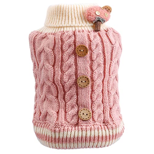 Amosfun Welpenweste Aus Baumwolle Warmes Welpentuch Outdoor-haustierweste Warmhaltender Hundepullover Gestrickte Pullover Für Haustiere Stilvolle Welpenkleidung Stoff Mantel Absicherung von Amosfun