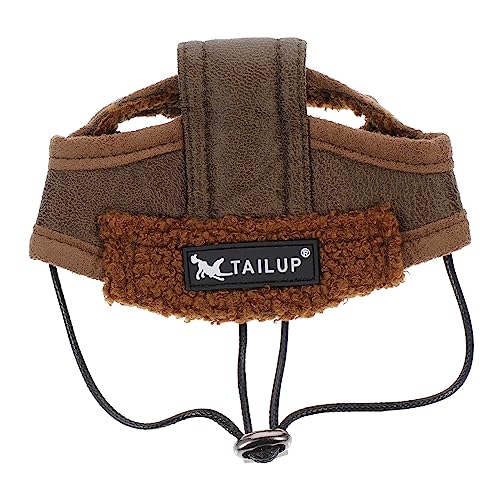 Amosfun Hunde-Cosplay Hundemützen Für Große Hunde Hundemütze Winter Hund Schutzhelm Hund Fliegermütze Hundekaffee Kostü Cowboyhüte Kostü Haustier Klassisch Muschelschale von Amosfun