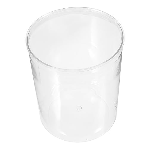 Amosfun transparentes rundes Aquarium Blumenvase Pflanzenterrarium Glasterrarium Mittelstück-Arrangements Plastikvase klare Zylindervasen klare Schüssel rundes Fischglas groß Büro von Amosfun