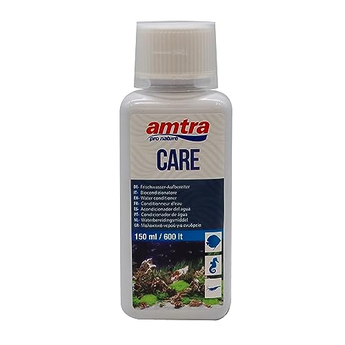 Amtra Care – Biokonditionierer für Süßwasseraquarien, macht Leitungswasser sofort sicher für Fische, beseitigt Chlor und Schwermetalle, 150 ml von Amtra