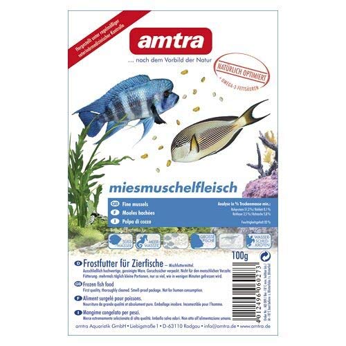 Amtra Muschelfleisch Blister 10x100g (1kg) - Frostfutter für Zierfische - 1kg von Amtra