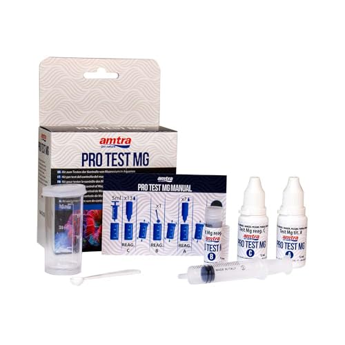 Amtra PRO Test MG - Test MG für Meerwasseraquarien, einfache und schnelle Qualitätskontrolle von Magnesium, für Salzwasser, mit Referenzskala, bis zu 25 Tests von Amtra