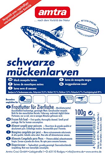 Amtra Schwarze Mückenlarven Schokotafel 20x100g (2kg) von Amtra