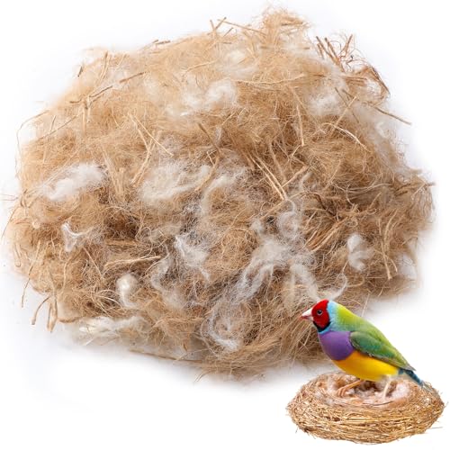 Mischen Nistmaterial Pads für Vogelnest, Haustier Vogelnest Material, Vogelnest Bettwäsche Material für Kanarienvögel Sittiche Kleintiere Nest Verstecke Haus Baubedarf 120g von Amyhill