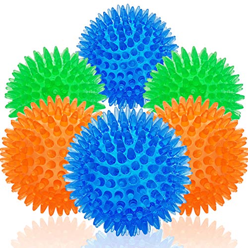 2 Hundespielzeug Ball，Naturgummi mit Minzgeschmack Hund Feeder Ball，Trainingszahn Intelligenzspielzeug für Hunde Ball mit Zahnreinigung Spielzeug von AnCoSoo