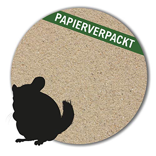 Anbobo 2,5 kg Chinchillasand Papierverpackt Badesand hocherhitzt keimfrei beige samtweich umweltfreundlich von Anbobo