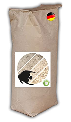 Anbobo Aquariumsand Natur weiß 25kg Aquarienkies 0,63-1,25mm Naturkies Aquariumkies Bodengrund papierverpackt von Anbobo