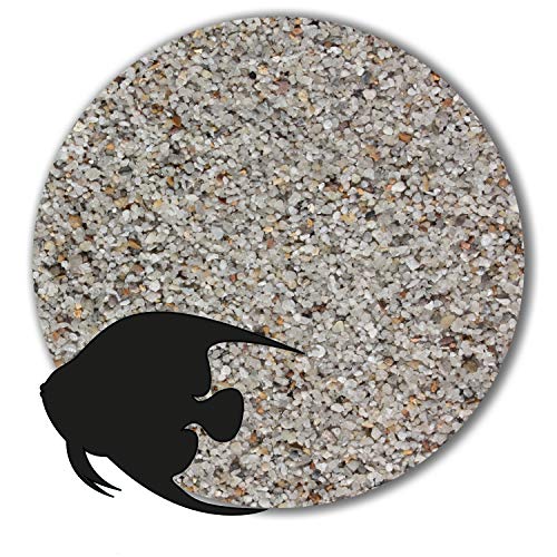 Anbobo Müller GmbH Aquariumsand hellgrau 10 kg Aquariumkies Natur feuergetrocknet und gerundet (1,0-2,0 mm) von Anbobo