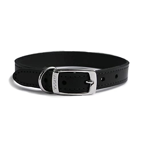 Ancol Heritage Lederhalsband, Schwarz, 28-36 cm, Größe 3 von Ancol