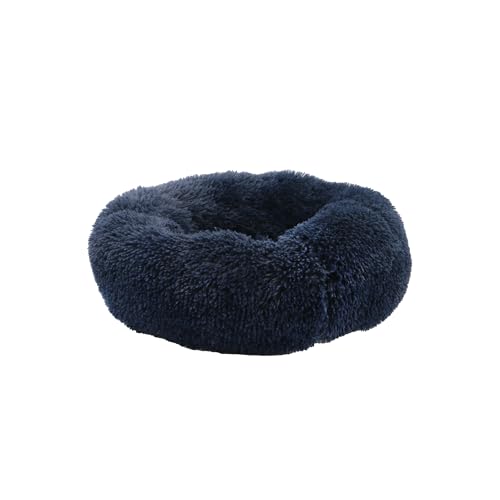 Ancol Hundebett, superplüschig, weich, maschinenwaschbar, warm, rutschfest, flauschig, 50 cm, Marineblau von Ancol