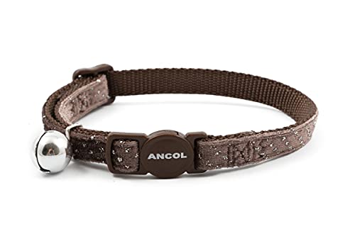 Ancol Katzenhalsband, Samt, glitzernd, Kaffeebraun von Ancol