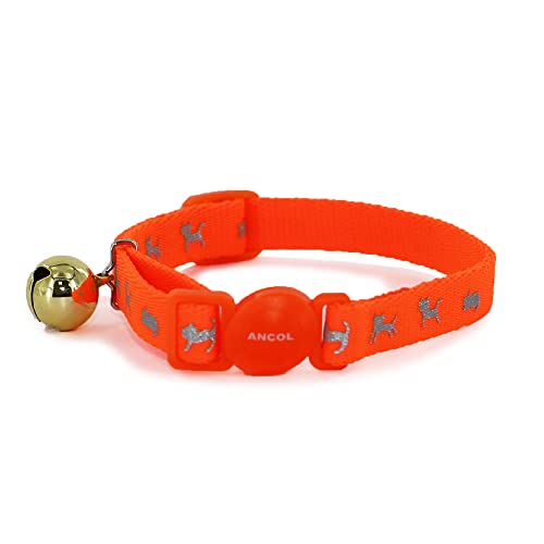 Ancol Katzenhalsband, reflektierend, reflektierend, Neonfarben, hell, Orange, 0,2 kg von Ancol