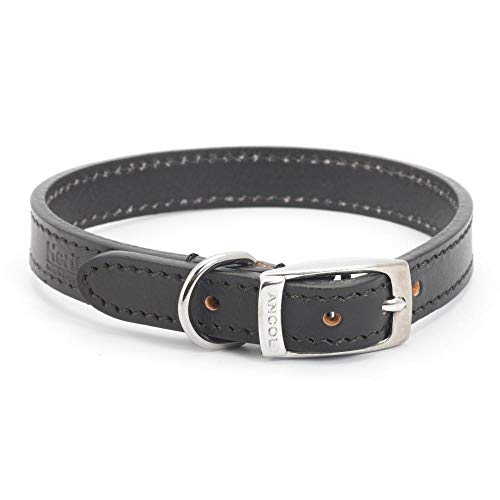 Ancol - Leather Collar Black - 22" - EU/UK von Ancol