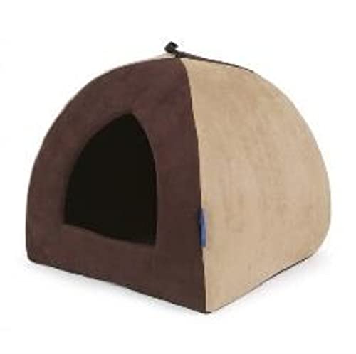 Ancol Timberwolf Sleepy Paws Pyramidenbett, Velourslederimitat von Ancol