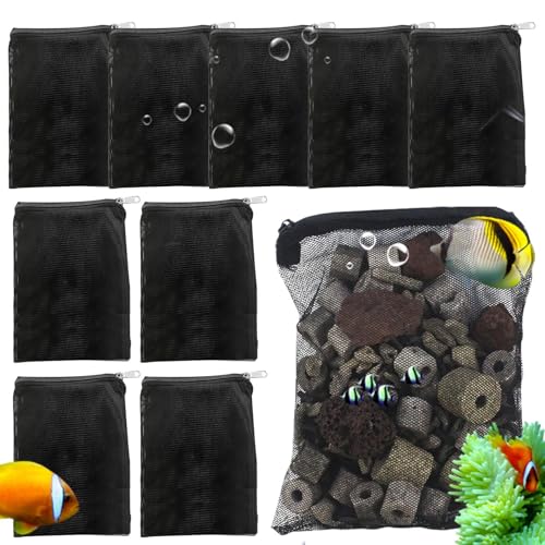 Ancsttu 10 Stück Aquarium Filterbeutel, Fischtank Mesh Filterbeutel, Wiederverwendbare Netzfilterbeutel Mit Reißverschluss Für Süßwasser, Salzwasser, Aquarium, Fischtank Ancsttu 10 Stück Aquarium Filterbeutel, Fischtank Mesh Filterbeutel, Wiederverwendbare Netzfilterbeutel Mit Reißverschluss Für Süßwasser, Salzwasser, Aquarium, Fischtank von Ancsttu