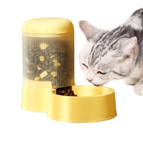 Ancsttu Automatische Feeder -Katzen -Trockenfutter, Autodreherkatze Futter,Auto Food Feeder große Kapazität Fütterung Katzenspender | Waschbare Hundschale abnehmbar Haustier Wasserer für Mahlzeiten von Ancsttu