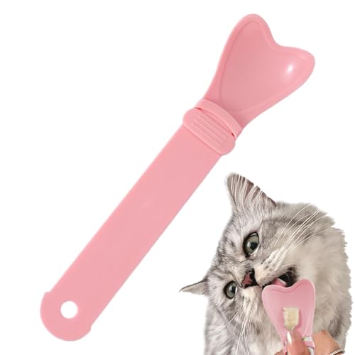 Ancsttu Cat Strip Squeeze Löffel, Cat Strip Squeezer | Katzensnack-Schaufelstreifen, Quetschlöffel, Futterspender für Katzen, Katzenlöffel,Tragbarer Weithals-Katzenfutterlöffel, Katzenfutterspender, von Ancsttu