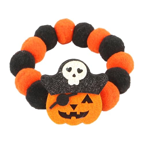 Ancsttu Halloween-Haustierhalsband, niedliches Haustier-Halsband, bequemes Halloween-Hundehalsband, verstellbares Plüsch-Hundehalsband, niedliche Halloween-Welpen-Halskette von Ancsttu