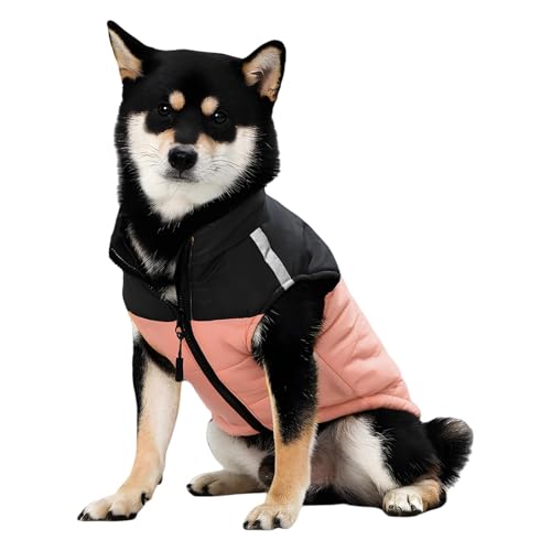 Ancsttu Hundemantel für draußen, Rollkragenjacke, dicke Hundeweste, Bekleidung, winddicht, für kaltes Wetter, warm, für kleine, mittelgroße und große Hunde von Ancsttu