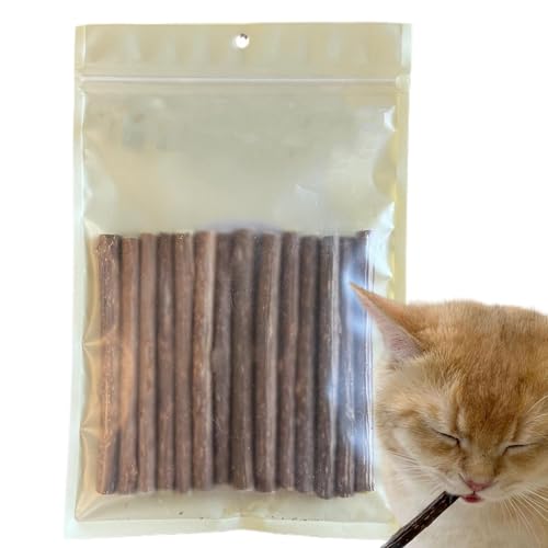 Ancsttu Katzengras Kaustangen, Katzen Zahnpflege Sticks Katzen Spielzeug Klebt Pet Natural Stick Getrocknetes Katzengras Beißstäbchen Für Zähne Care Bei Katzen, 14 Stück von Ancsttu