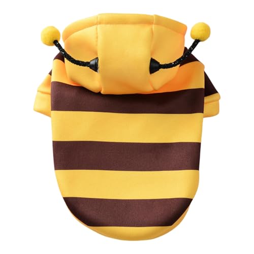 Ancsttu Pet Bee Halloween-Kostüm – Pet Bee Hoodies Halloween-Kostüm – Hautfreundliche Katze Urlaub Cosplay Warme Kleidung für kleine mittelgroße Haustiere Hunde von Ancsttu