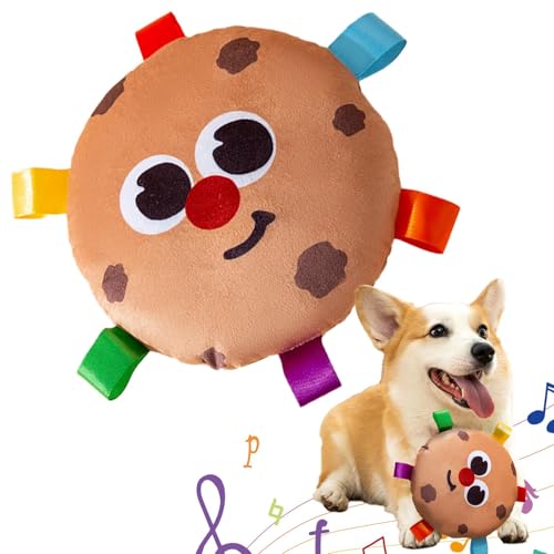 Ancsttu Quietschspielzeug für Hunde, Quietschspielzeug für Haustiere, Pet Toys Quietschendes Plüschspielzeug mit Sound, Biscuit-Form, quietschendes Kauspielzeug für Hunde, Plüsch-Hundespielzeug für von Ancsttu