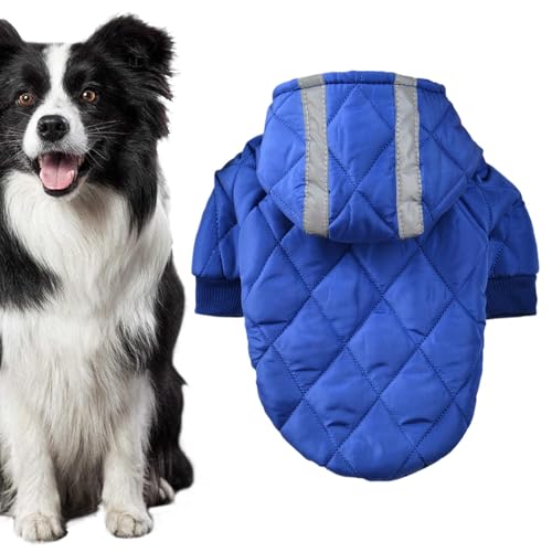 Ancsttu Warmer Haustiermantel, Winterjacke für Hunde | Verstellbarer, verdickter Hundemantel,Hundemäntel für kaltes Wetter, mit reflektierenden Streifen für die tägliche Kleidung des Haustiers oder von Ancsttu