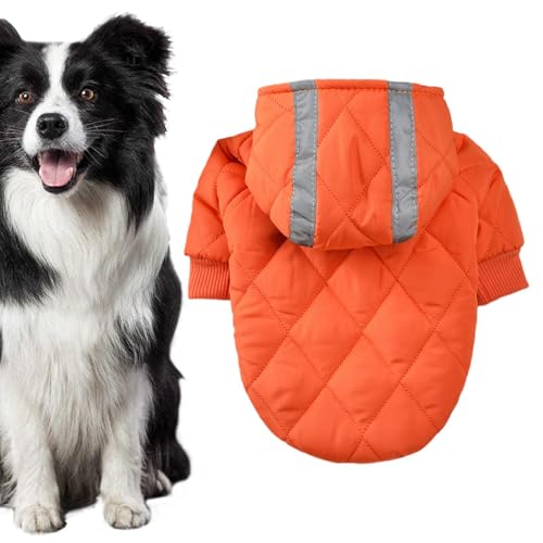 Ancsttu Winterjacke für Hunde, Hundemäntel,Verdickte, verstellbare, wasserdichte, warme Hundeweste | Mit reflektierenden Streifen Hundemäntel für kaltes Wetter, für kleine, mittelgroße und große Hunde von Ancsttu