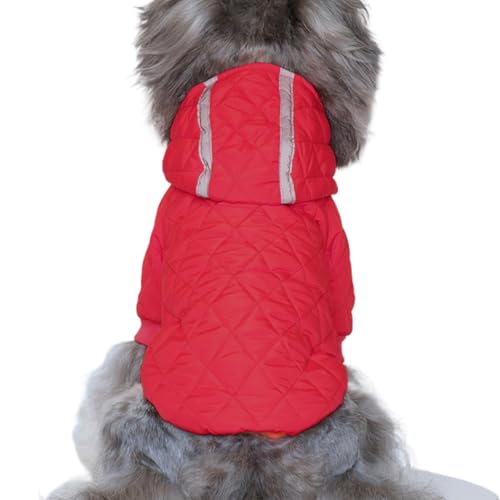 Ancsttu Winterjacke für Hunde, Hundemäntel | Verdickter Hundemantel verstellbar,wasserdichte, warme Hundeweste mit reflektierenden Streifen für kaltes Winterwetter von Ancsttu