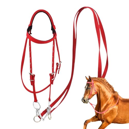 Ancsttu Zähne für, Nylon -Kopfstall für | Horse Bridle Floided Seil Kopfstall einstellbar | Animal Bridle -Gurt mit Schnappschüssen, Sicherheitsranchseil, versorgung von Ancsttu