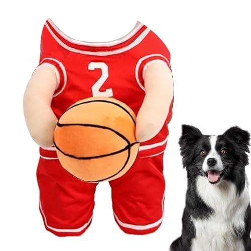 Hunde-Basketballkostüm, atmungsaktiv, waschbar, Basketballkleidung, Haustier-Basketball-Kostüm, Hunde-Basketballspieler-Kostüm, lustiges Cosplay-Kostüm für Halloween, Weihnachten von Ancsttu