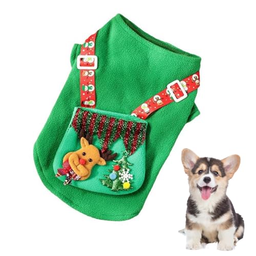 Weihnachtshundekostüm, Haustier Weihnachtspullover Mit Rentier-Rucksack Haustier Pullover Kleidung Weihnacht Warme Hundekleidung Für Hunde Verkleiden von Ancsttu