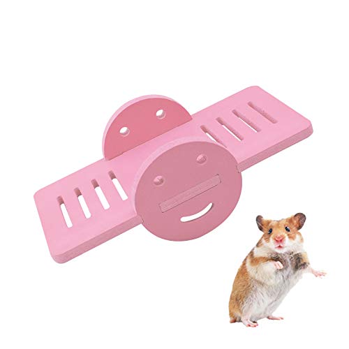 Andiker Hamster Wippe, Hamster Regenbogen Brücke Klettern und Spielen Spielzeug, Hamster Aktivität Spielzeug Langeweile Breaker DIY Hamsterkäfig Zubehör für kleine Haustiere (Rosa, Wippe) von Andiker