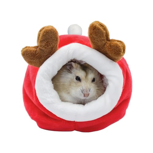 Andiker Hamsterbett, 22,9 x 22,9 x 25,4 cm, halbgeschlossenes Mini-Hamsterbett, Sofa-Höhle mit abnehmbarer Bettwäsche, weiches Hamster-Schlafnest für Igel, Eichhörnchen, kleine Haustiere von Andiker