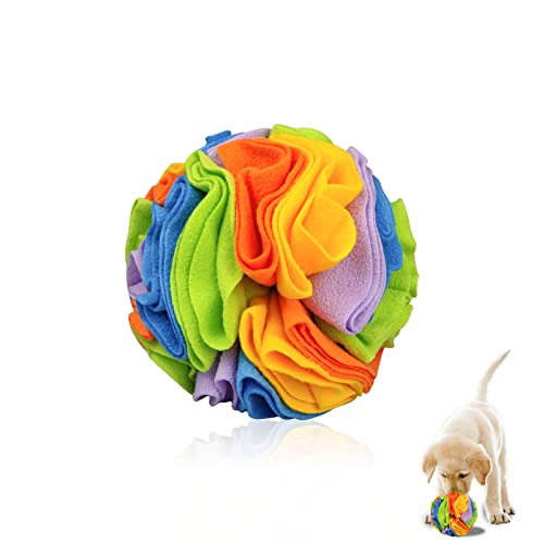 Andiker Hundeschnüffelball, Interaktives Hundespielzeug Ball Hund Gehirnstimulierendes Puzzlespielzeug für Hunde Bereicherungsspiel Futtermatte Slow Feeder Stressabbau Spielzeug (Rainbow) von Andiker